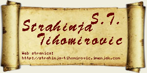 Strahinja Tihomirović vizit kartica